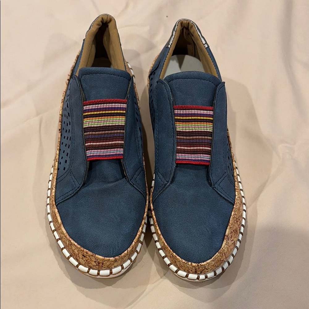 Stylish Blue Slip-On Women’s Shoes